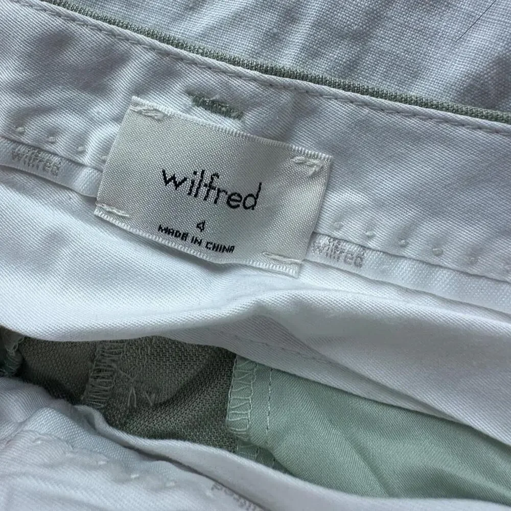 Green linen pants from wilfred